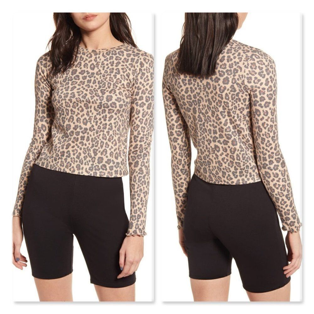 BP. Cozy Animal Print Thermal Top